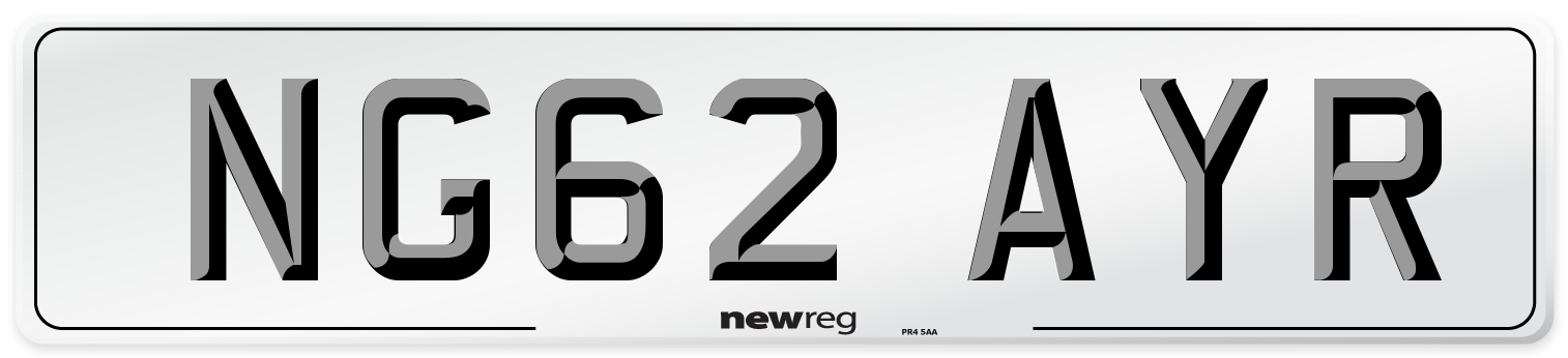 NG62 AYR Number Plate from New Reg